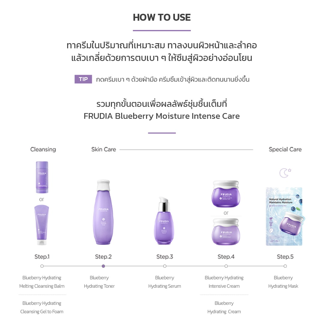 FRUDIA Blueberry Hydrating Face Cream ครีมบำรุงผิวชุ่มชื้น สำหรับผิวแห้ง