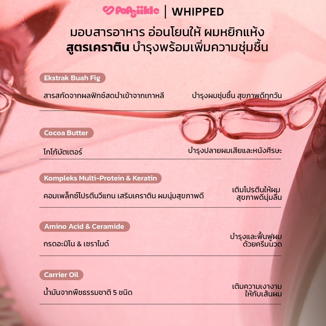 WHIPPED Juicy Hair Perfume & Keyring Set น้ำหอมผม บำรุงเส้นผม พร้อมพวงกุญแจ