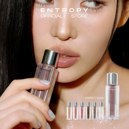 Image of ENTROPY Tulle Gloss + Body Cap & Chain ลิปกลอสชิมเมอร์เนื้อเบา พร้อมเคสพวงกุญแจ