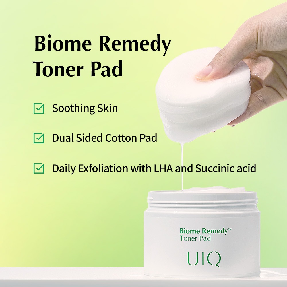 UIQ Biome Re. Toner Pad แผ่นโทนเนอร์ ผลัดเซลล์ผิว ผิวแพ้ง่าย รูขุมขน (แถมของสะสม RIIZE)