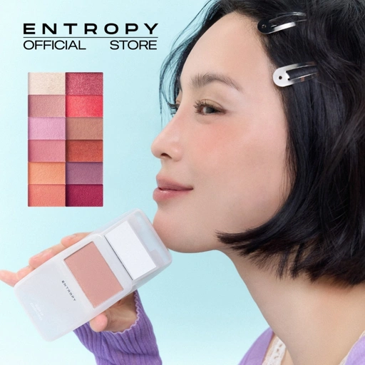 Image of ENTROPY Slide-Up Dough Cheek Blush บลัชออนเนื้อเจลลี่ สไลด์อัพ มีกระจก 12 สี