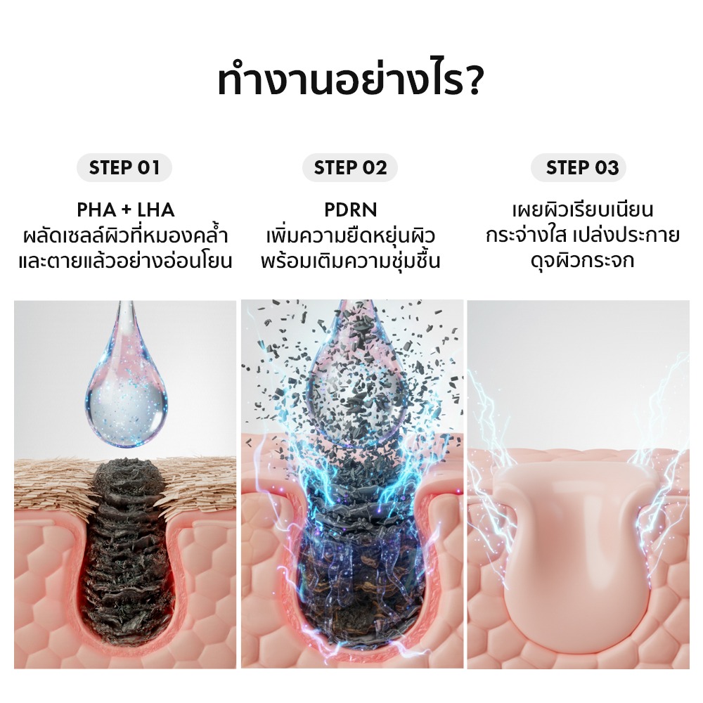 NUKIT Glass Skin Peeling Ampoule ผลัดผิว ผิวเรียบเนียน กระจ่างใส สิวเสี้ยน