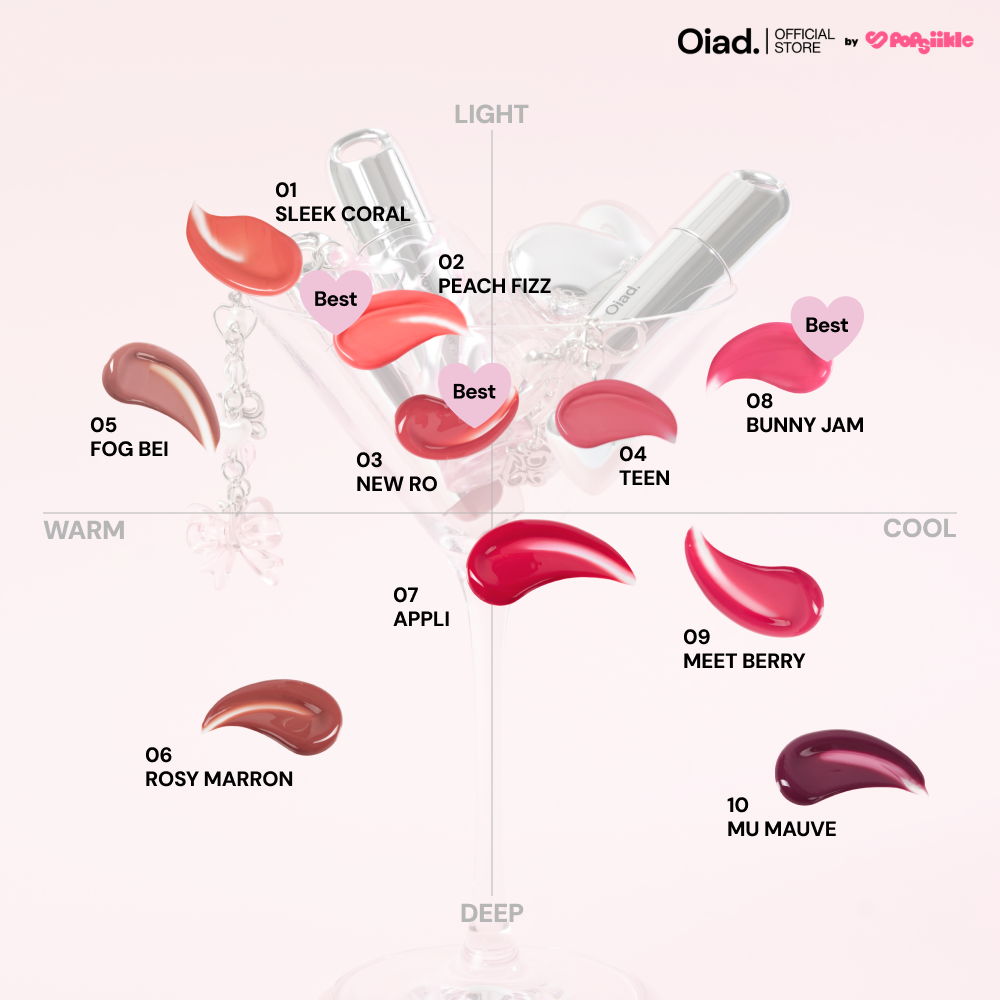 OIAD Slayn Hyper Glow ลิปกลอสทิ้นต์ เนื้อกลอสซี่ ไม่เหนียว ติดทน สีสด