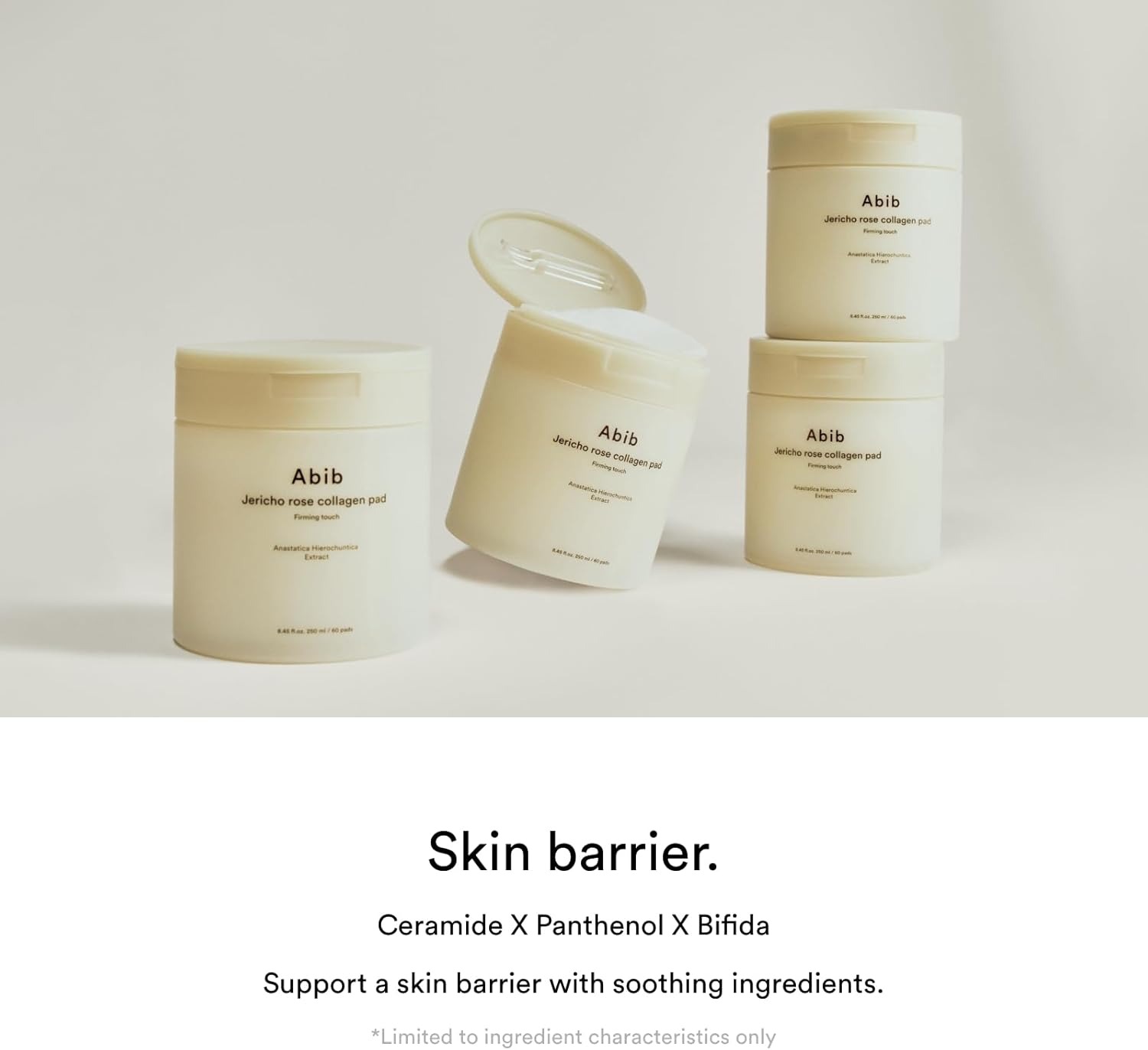 ABIB Jericho Rose Collagen Pad Firming Touch แพดคอลลาเจน เปปไทด์ ผิวชุ่มชื้น เรียบเนียน สกินแคร์เกาหลี