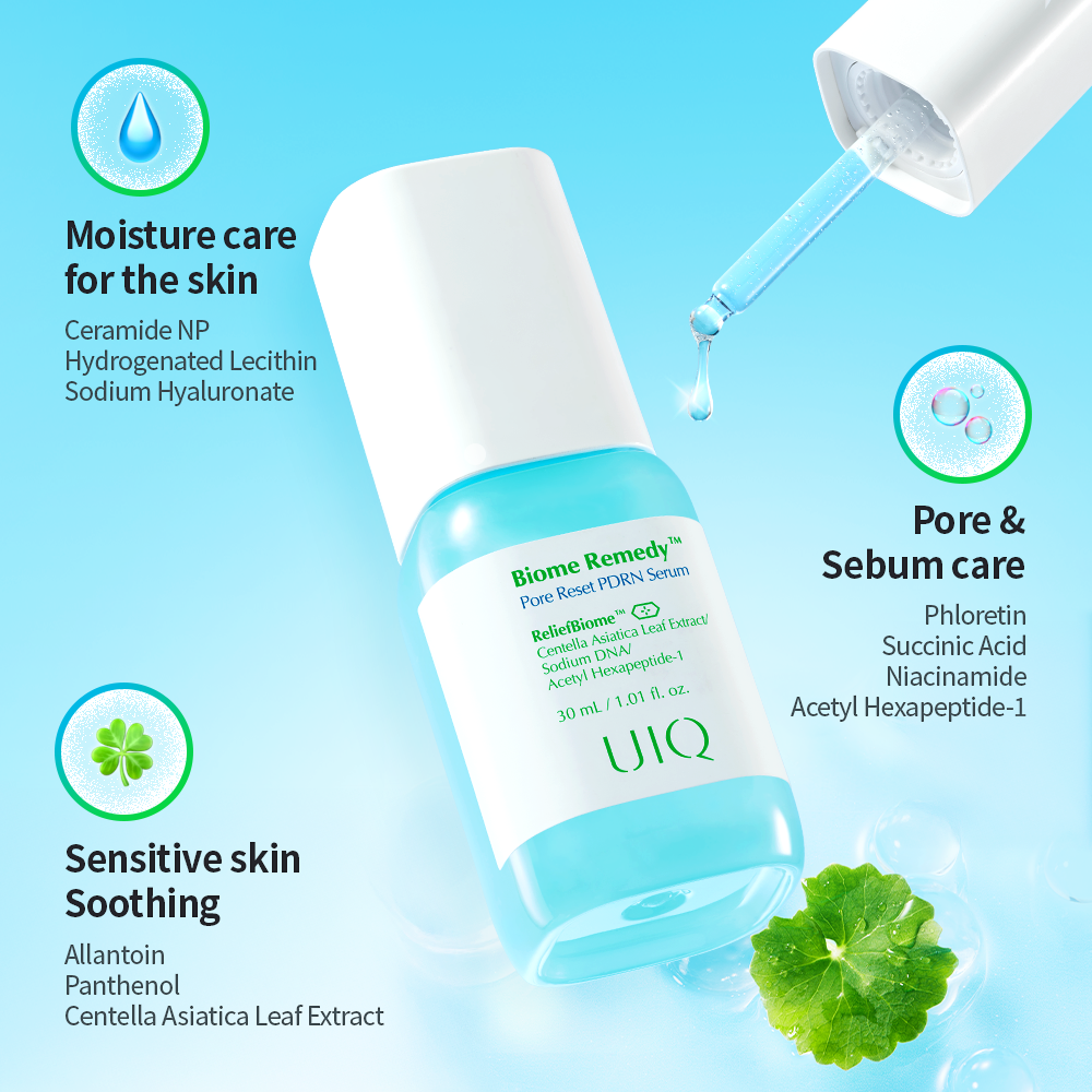 UIQ Biome Re. Pore Reset PDRN Serum เซรั่ม PDRN ดูแลรูขุมขน ควบคุมความมัน ผิวเรียบเนียน สกินแคร์เกาหลี
