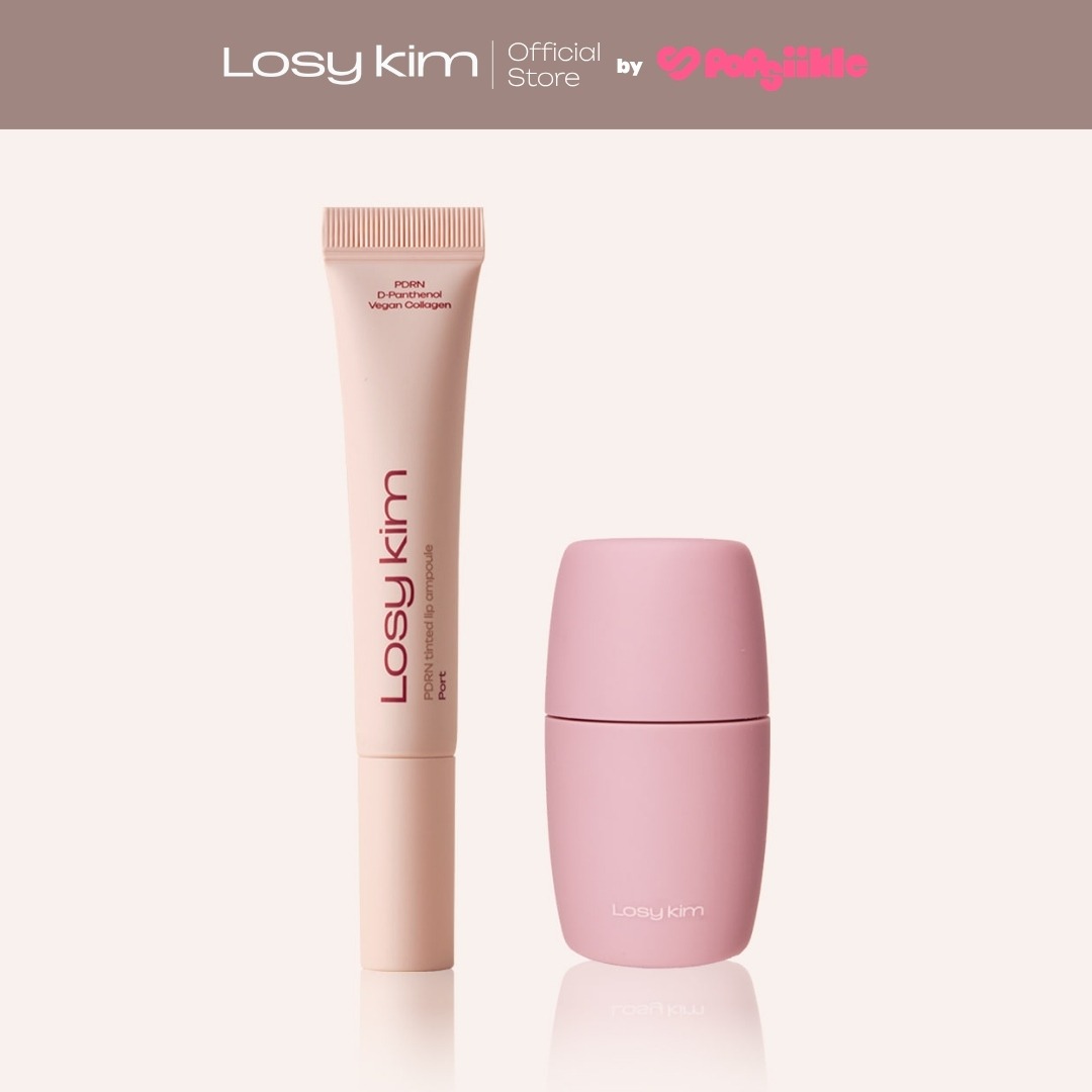 [PRE-ORDER] LOSYKIM Lip & Cheek Duo Set (Tinted Lip Ampoule + Blushing Serum) เซตคู่ลิป-แก้ม เกาหลีแท้ ลิปเซรั่มฉ่ำวาว + บลัชเชอร์เซรั่มโกลว์