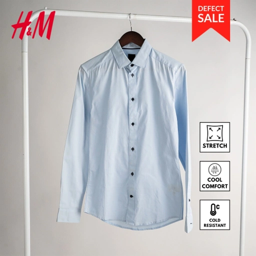 Image of Kemeja lengan panjang HM blue defect