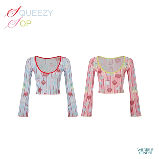 Image of WILDBLUEYONDER  - SQUEEZY TOP เสื้อครอปแขนยาว