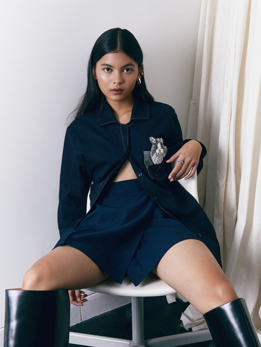 Image of Kytten Navy in Long Sleeve