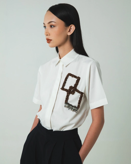 Image of Twinlite Grid White in Short Sleeve