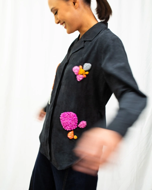 Image of Orla Black Shirt in Long Sleeve