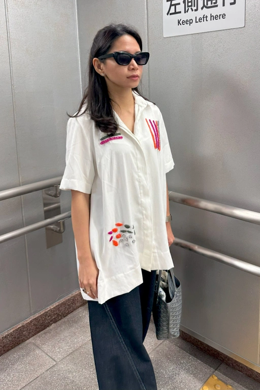 Image of Orla White Shirt in Short Sleeve