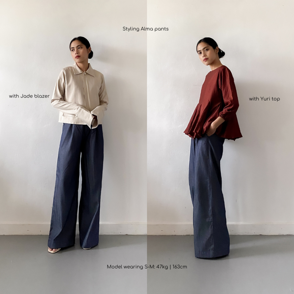 TO.KART Alma Culotte Pants | All-Day Denim Collection 