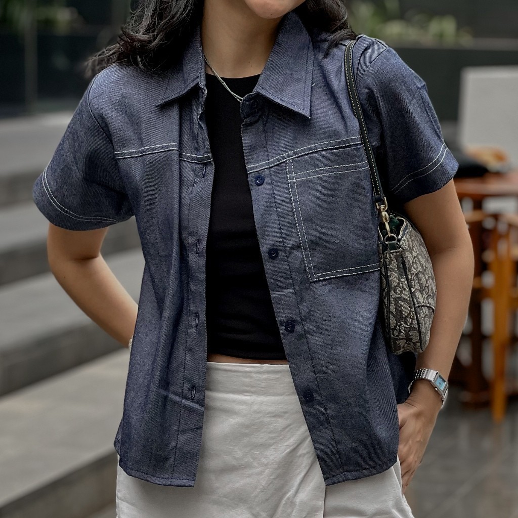 TO.KART Abby Denim Shirt | All-Day Denim Collection