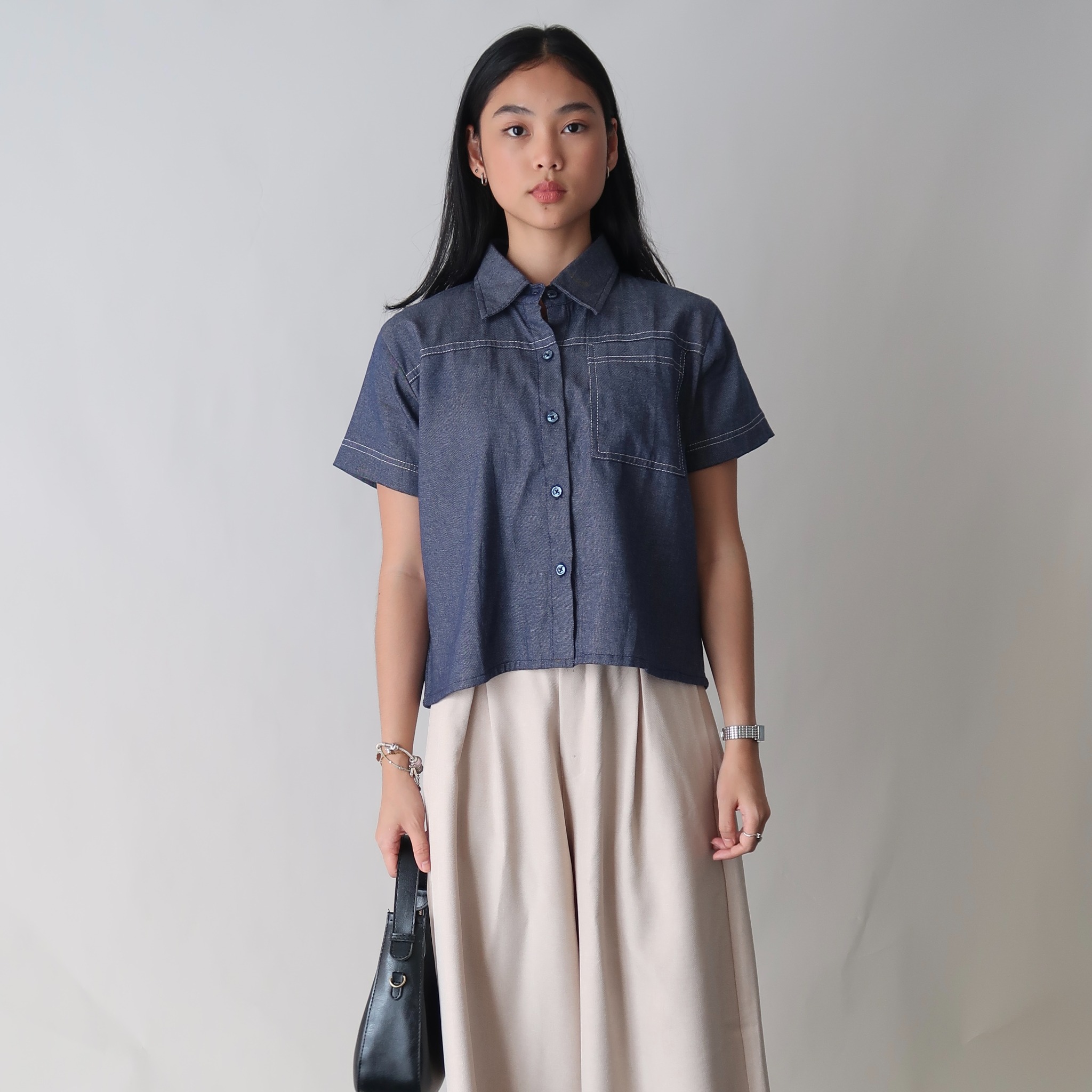 TO.KART Abby Denim Shirt | All-Day Denim Collection