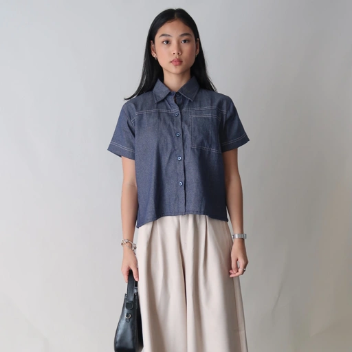 Image of TO.KART Abby Denim Shirt  | All-Day Denim Collection 