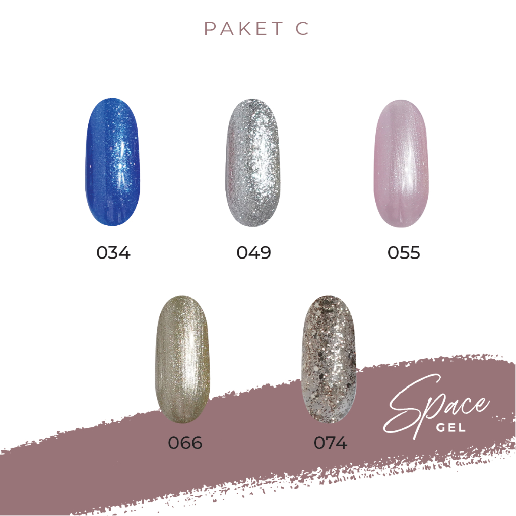 SPACE GEL - Box Package Gel Polish 30 pcs (Paket A, B, & C)