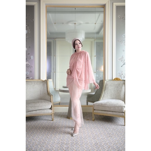amrthelabel / tussle set / peach / termasuk bandana