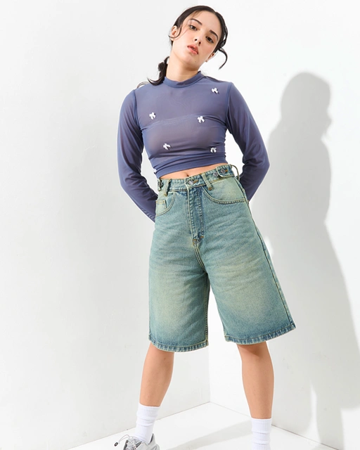 Image of CATHA - Ribbon Mesh Top