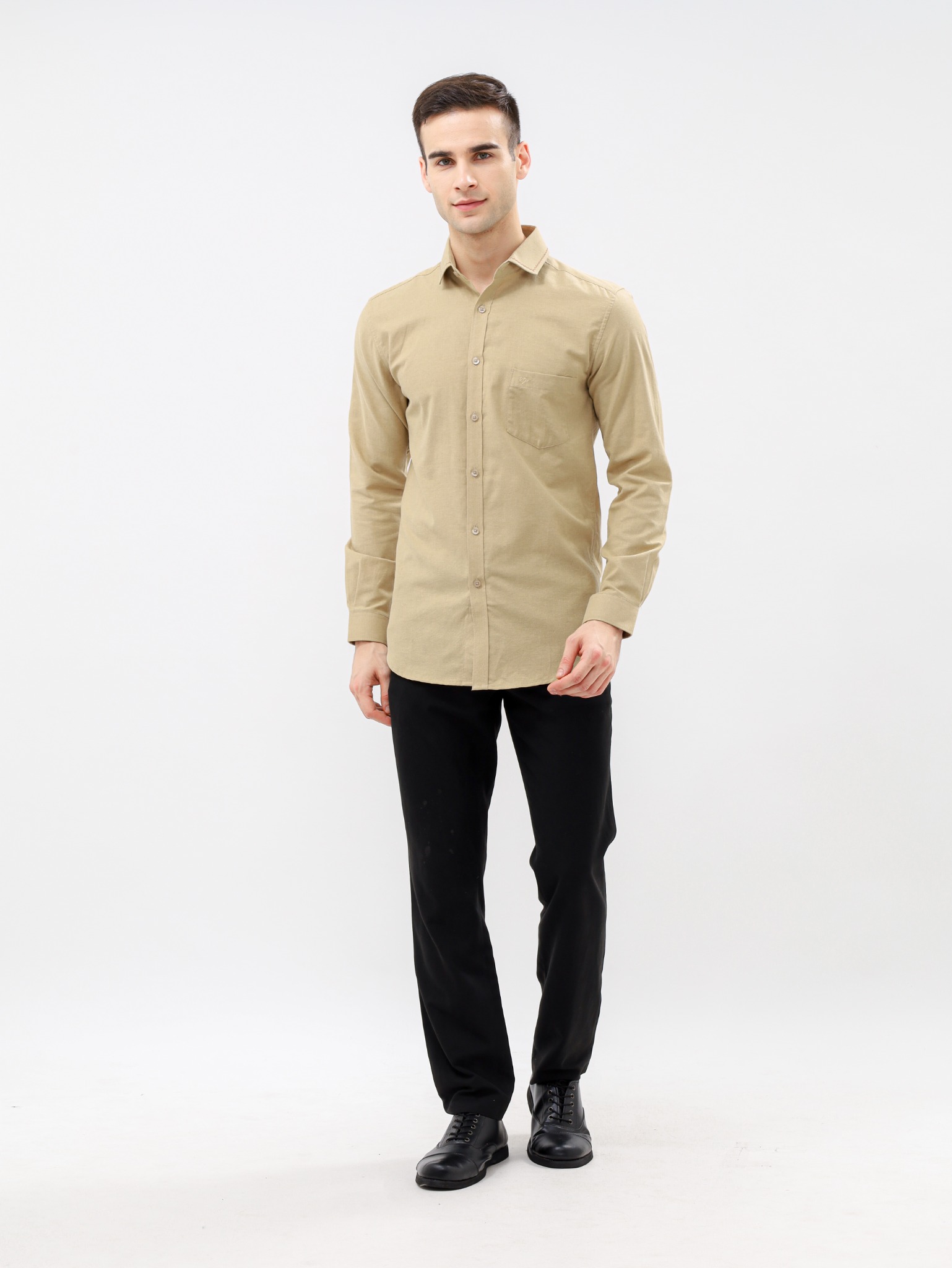 Kemeja Pria Lengan Panjang Slim Fit Oxford