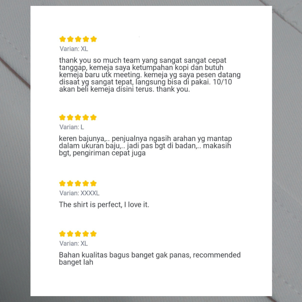 Kemeja Putih Polos Pria Lengan Panjang Reguler Fit Jumbo