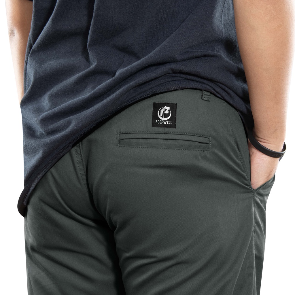 Roofwell - Loki Charcoal - Chino Straight Fit ( DRILL MATERIAL )