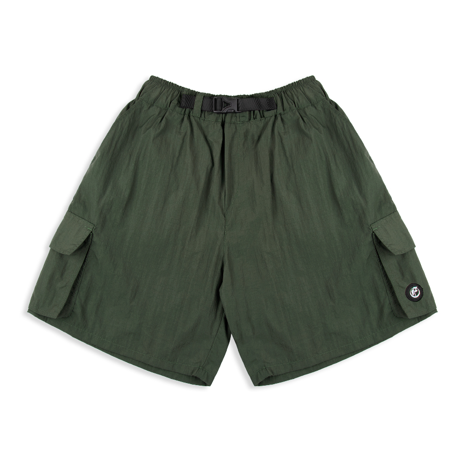 Roofwell - Devcon Olive | Crinkle Shortpants | Celana Crinkle Pendek | Celana Cargo Pendek | Boardshort | Celana Santai Unisex |