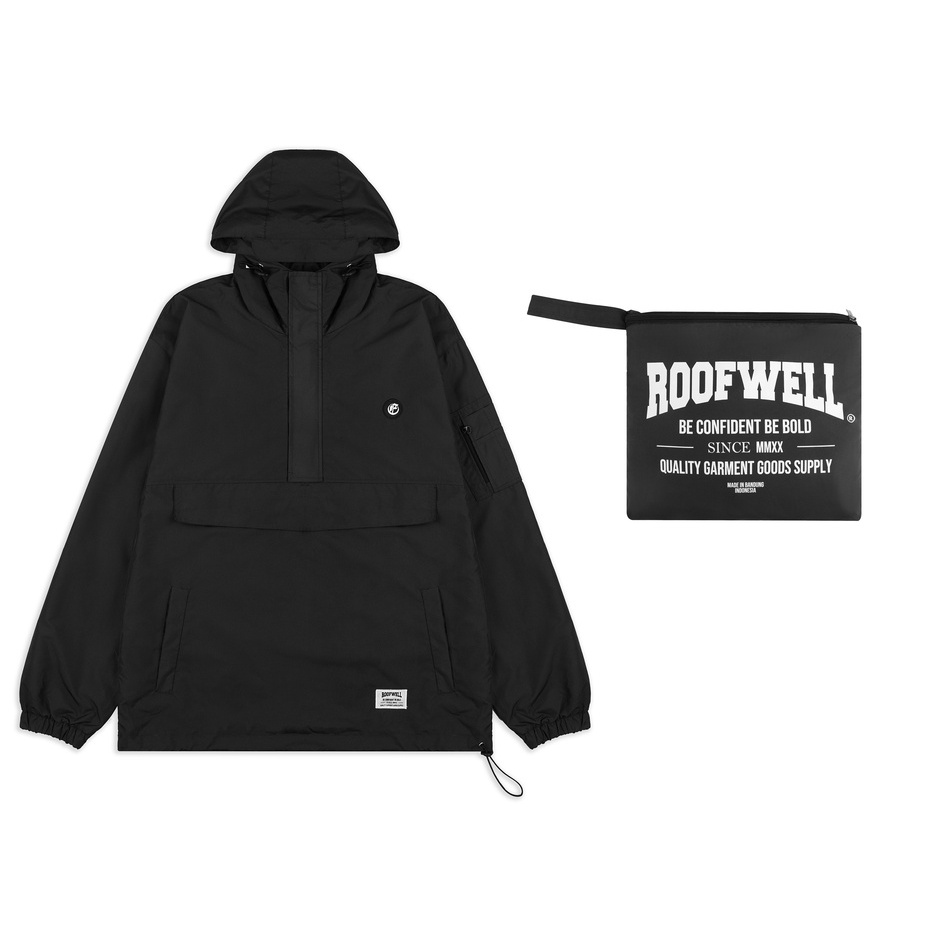 Roofwell - Gallax Black | Jaket Cagoule | Jaket Waterproof | Jaket Unisex |