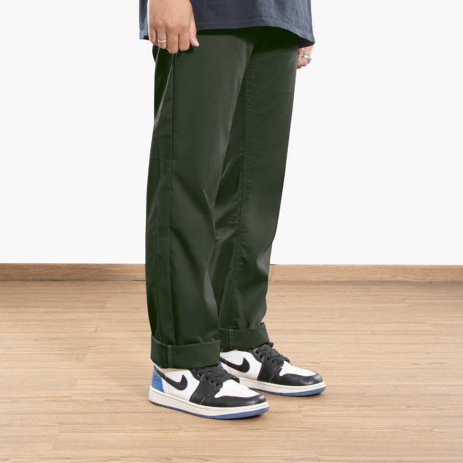 Roofwell - Loki Army - Chino Straight Fit ( DRILL MATERIAL )