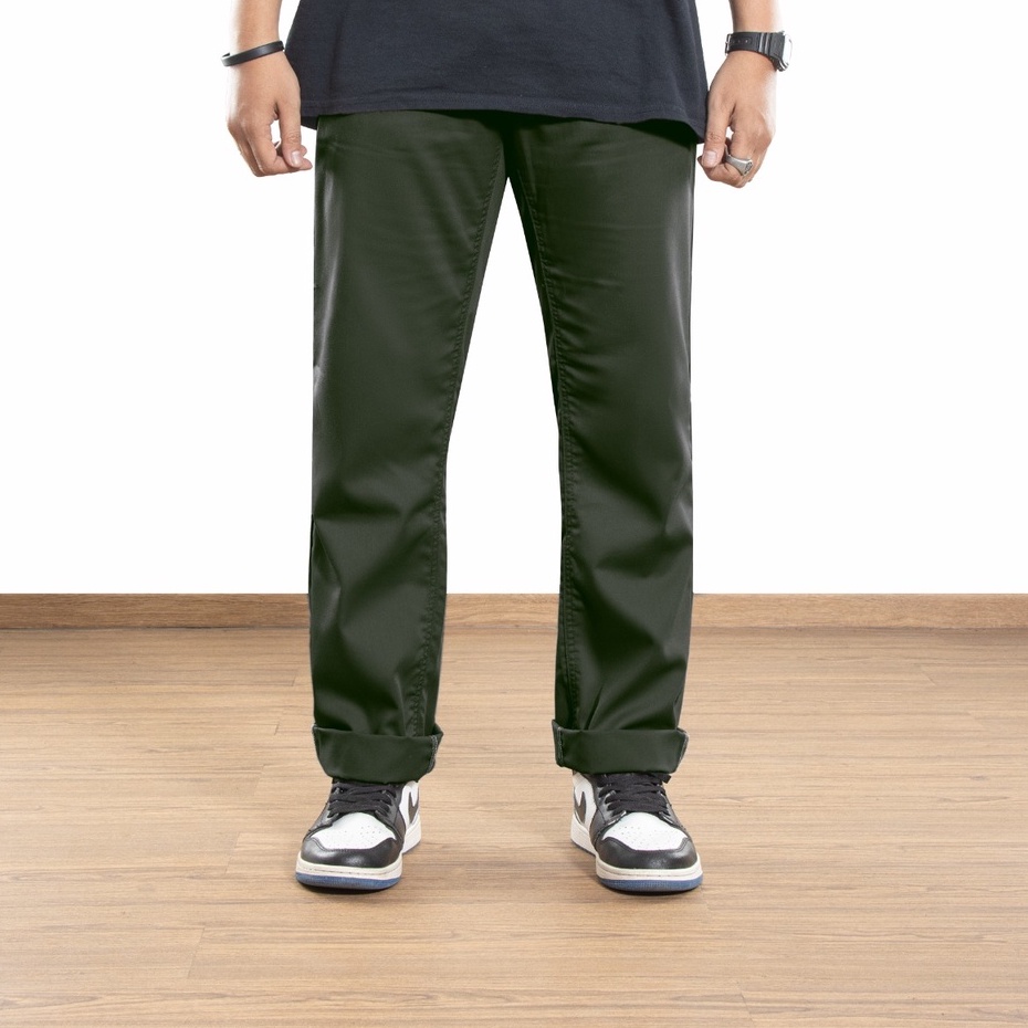 Roofwell - Loki Army - Chino Straight Fit ( DRILL MATERIAL )