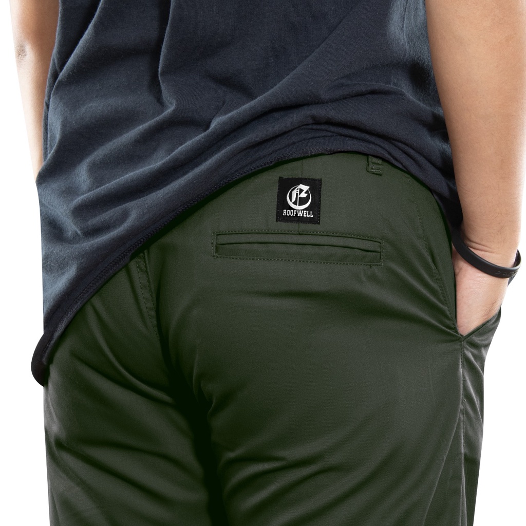 Roofwell - Loki Army - Chino Straight Fit ( DRILL MATERIAL )