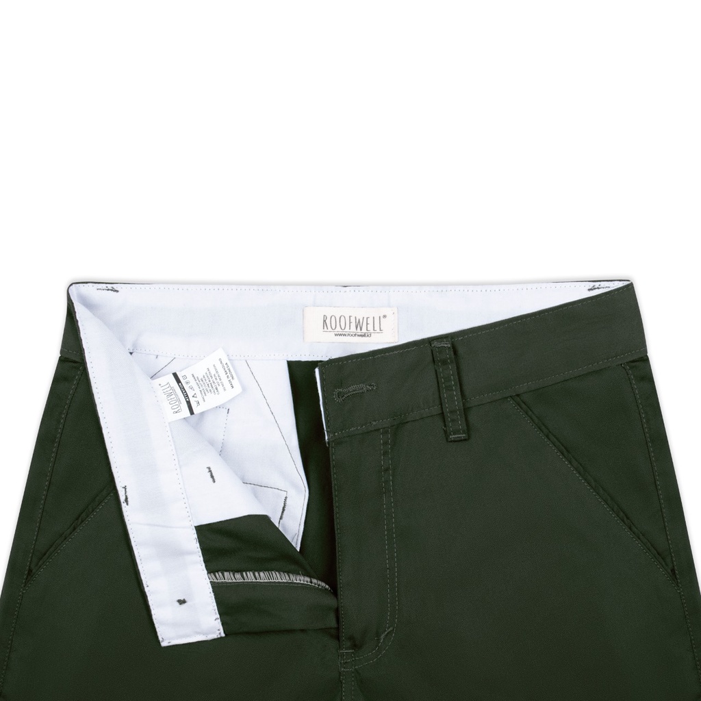Roofwell - Loki Army - Chino Straight Fit ( DRILL MATERIAL )
