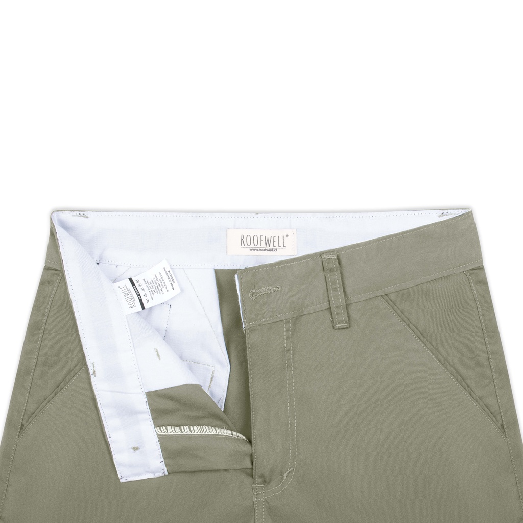 Roofwell - Loki Khaki - Chino Straight Fit ( DRILL MATERIAL )