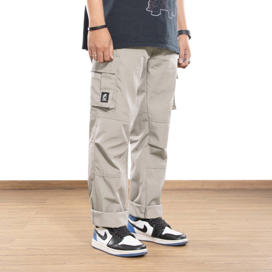 ROOFWELL - COMBAT CREAM | CELANA PANJANG RIPSTOP | CELANA CARGO PANJANG | CARGO PANTS | CARGO PRIA | CELANA PRIA | CELANA GUNUNG KREM