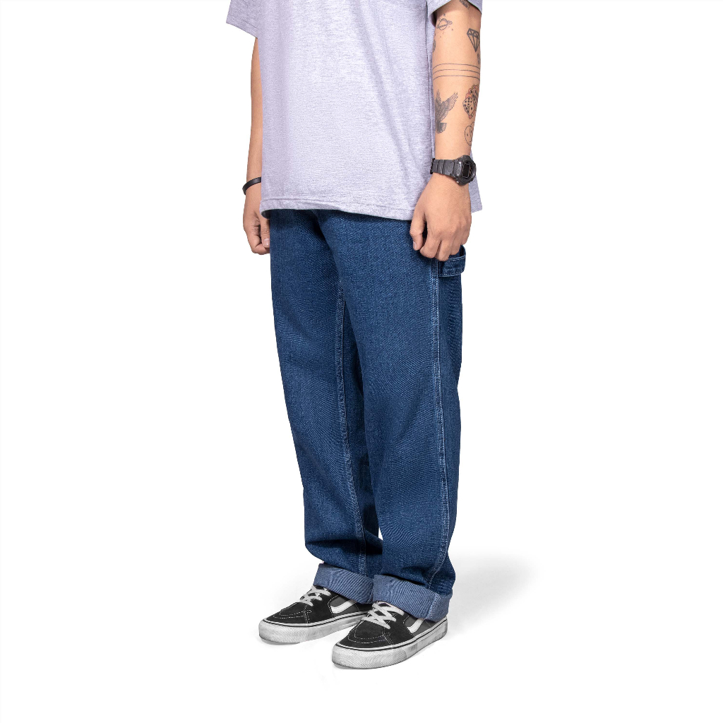 Roofwell - Plug Blue - Carpenter Denim Jeans Panjang Utility Standar