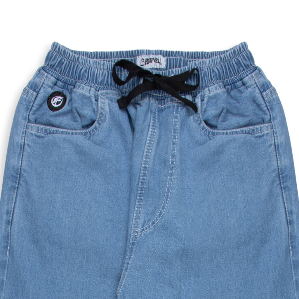 Roofwell - Bugg Blue Wash - Denim Pants Baggy Relaxed Unisex