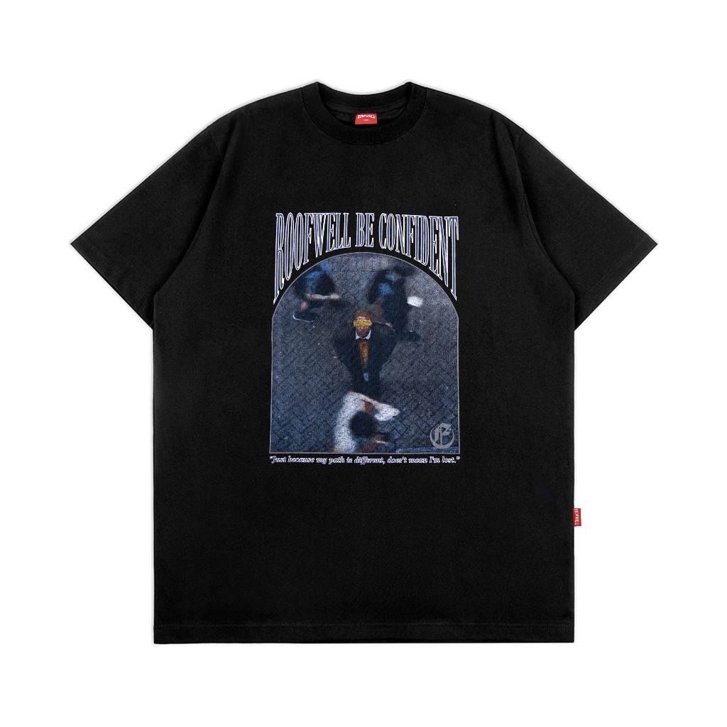 Roofwell - Identity Black - Tshirt Heavyweight 16s Oversize Unisex