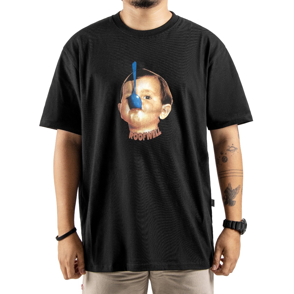 Roofwell - Misbehaving Black | Tshirt Heavyweight 16s | Tshirt Oversize Unisex |