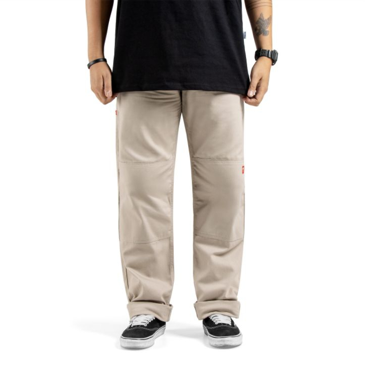 Roofwell - Xabi Cream | Double Knee | Celana Chino Panjang | Double Knee Pants | Celana Chino Double Knee Twill Unisex |