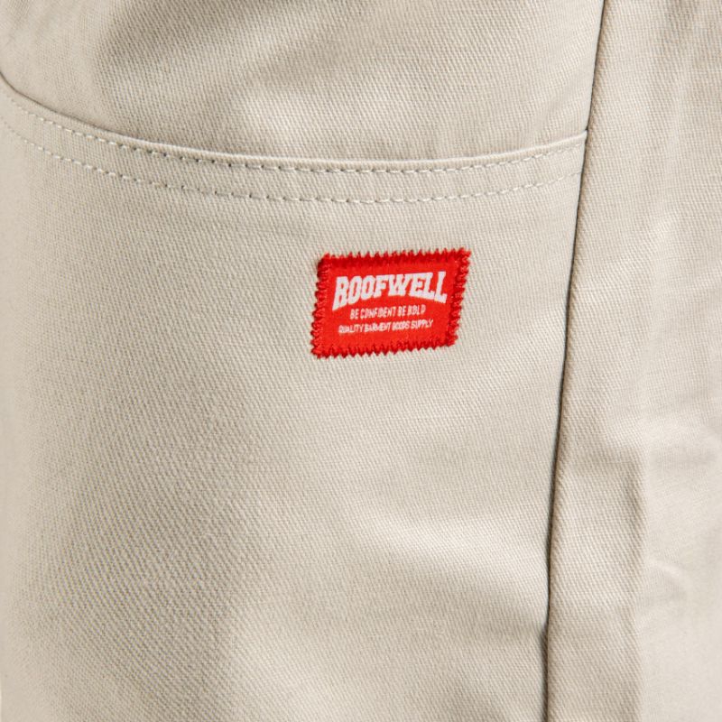 Roofwell - Xabi Cream | Double Knee | Celana Chino Panjang | Double Knee Pants | Celana Chino Double Knee Twill Unisex |