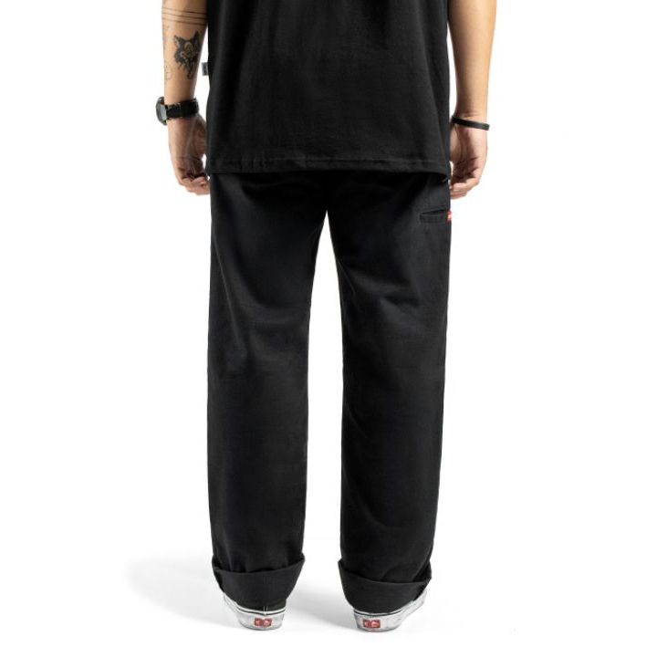 Roofwell - Xabi Black | Double Knee | Celana Chino Panjang | Double Knee Pants | Celana Double Knee Twill Unisex |
