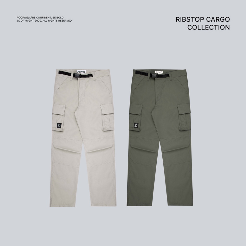 ROOFWELL - COMBAT OLIVE | CELANA PANJANG RIPSTOP | CELANA CARGO PANJANG | CARGO PANTS | CARGO PRIA | CELANA PRIA | CELANA GUNUNG HIJAU