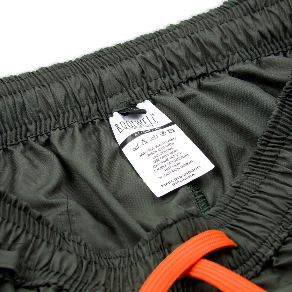 Roofwell - Quarry Army | Boardshort | Celana Basic Pendek | Celana Polyester Pendek | Celana Santai Unisex |