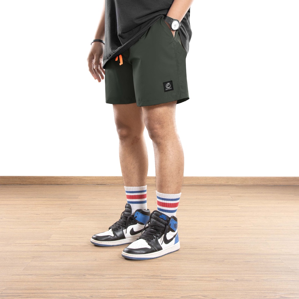 Roofwell - Quarry Army | Boardshort | Celana Basic Pendek | Celana Polyester Pendek | Celana Santai Unisex |