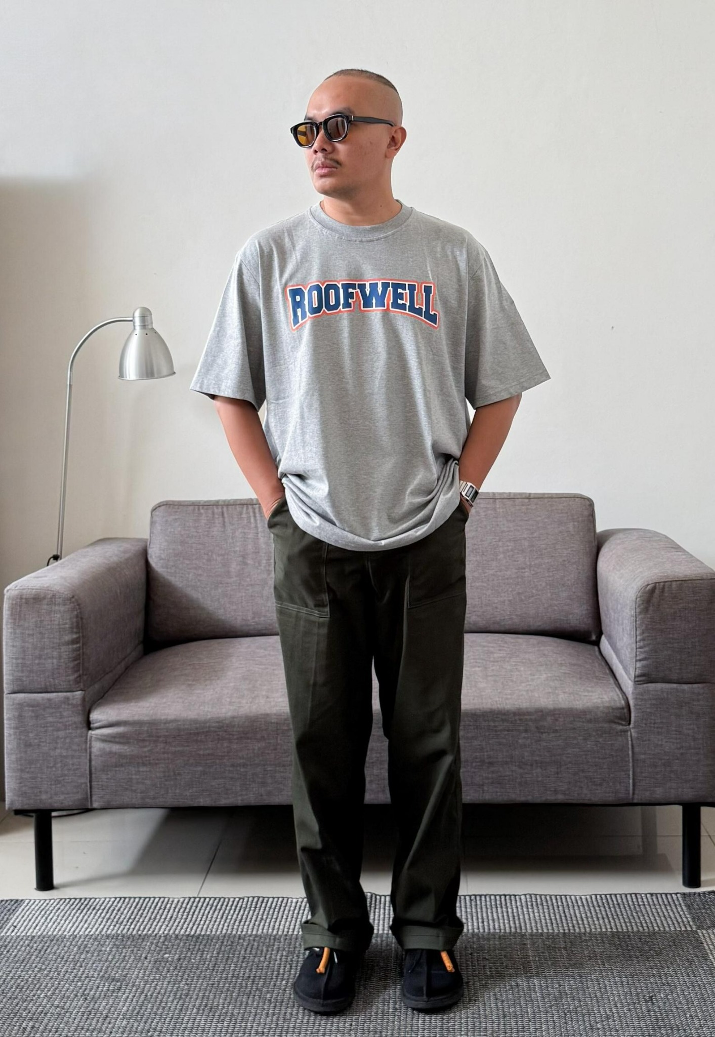 Roofwell - Quiver Misty - Tshirt Heavyweight 20s Oversize Unisex