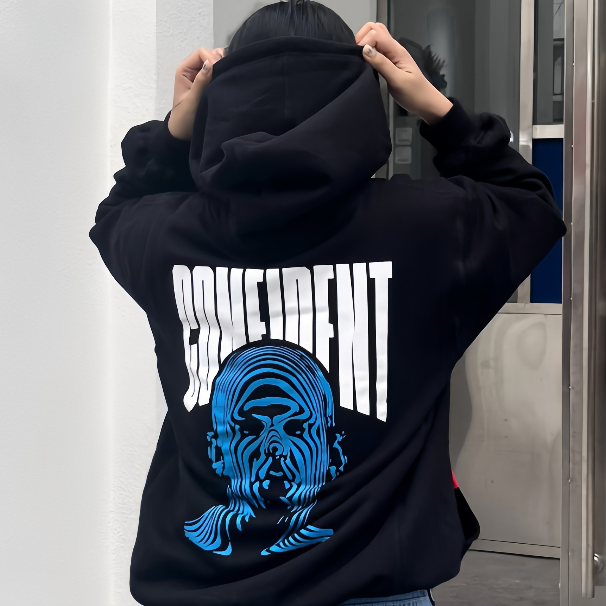 Roofwell - Echo Black - | Hoodie Oversize | Sweater Pullover | Hoodie Unisex 280gsm |