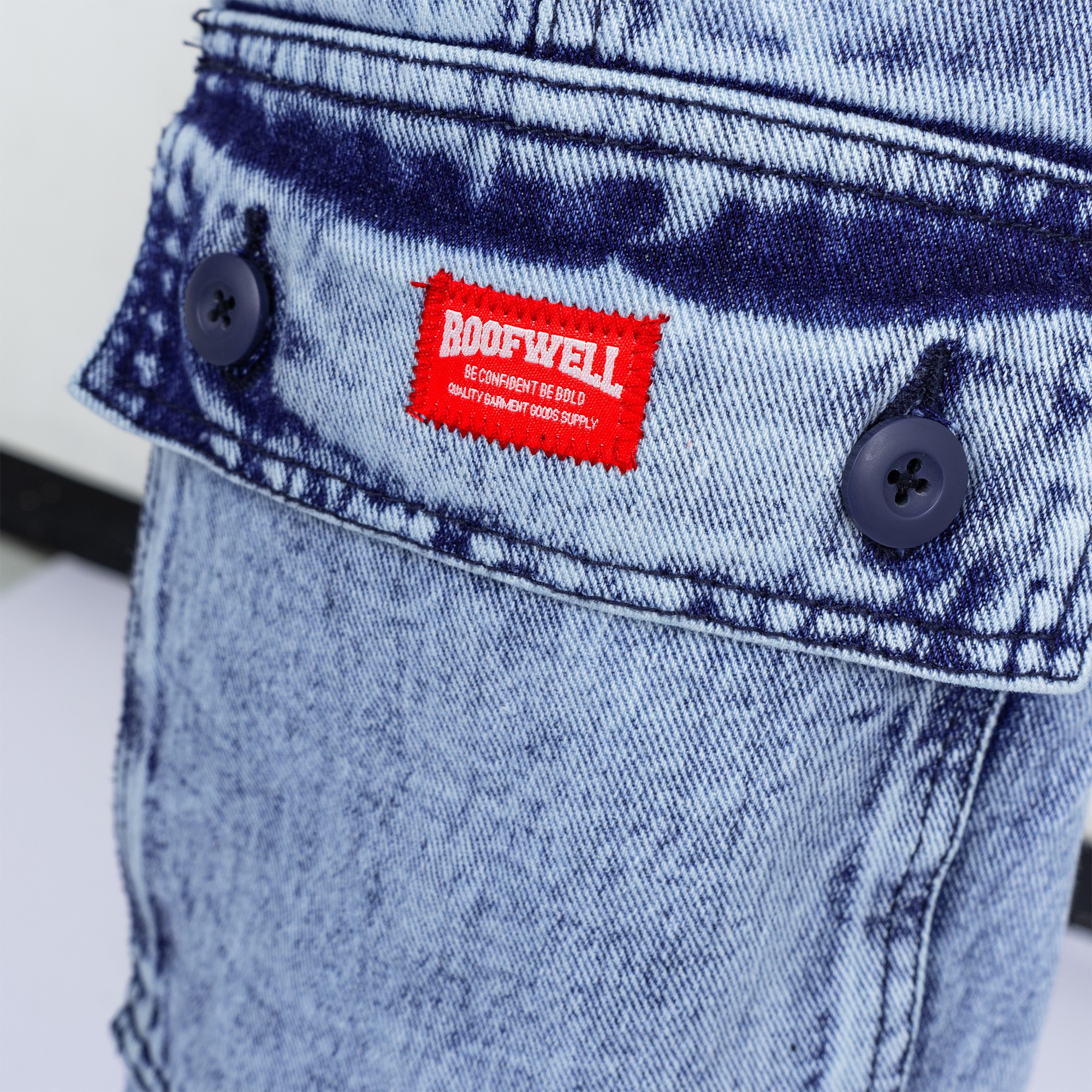 ROOFWELL - THREAT - CARGO JEANS BLUE SANDWASH | CELANA PANJANG | CELANA CARGO PANJANG | CARGO PANTS | CARGO PRIA | CELANA PRIA | CELANA GUNUNG