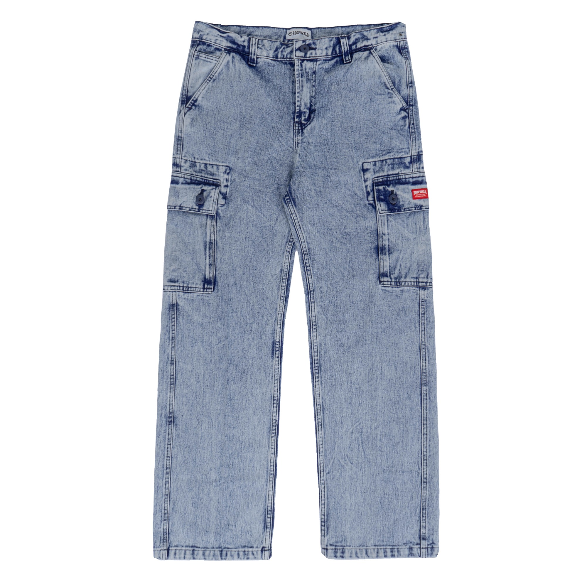 ROOFWELL - THREAT - CARGO JEANS BLUE SANDWASH | CELANA PANJANG | CELANA CARGO PANJANG | CARGO PANTS | CARGO PRIA | CELANA PRIA | CELANA GUNUNG
