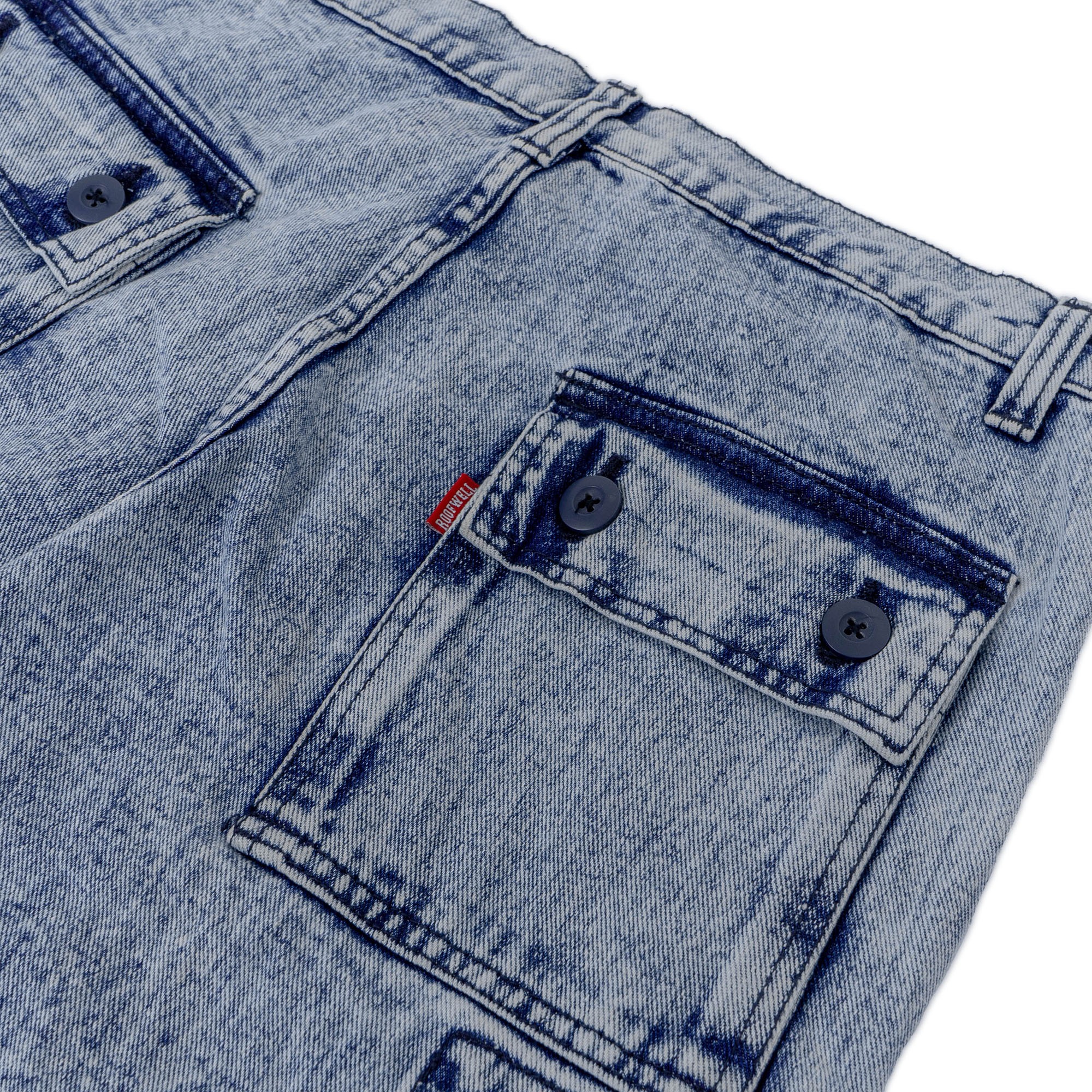 ROOFWELL - THREAT - CARGO JEANS BLUE SANDWASH | CELANA PANJANG | CELANA CARGO PANJANG | CARGO PANTS | CARGO PRIA | CELANA PRIA | CELANA GUNUNG