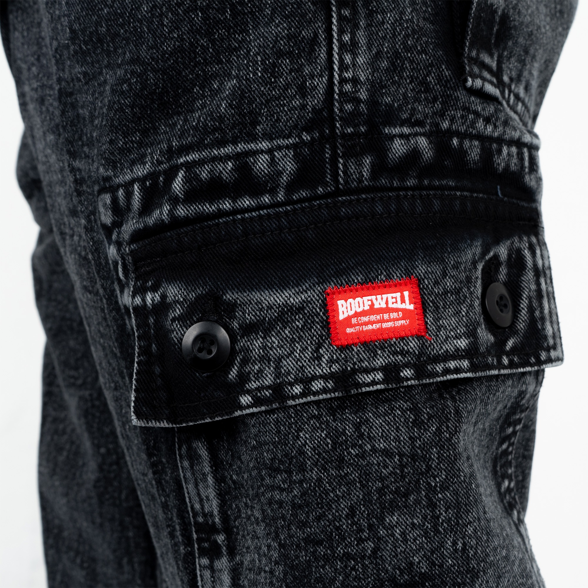 ROOFWELL - THREAT - CARGO JEANS BLACK SANDWASH | CELANA PANJANG | CELANA CARGO PANJANG | CARGO PANTS | CARGO PRIA | CELANA PRIA | CELANA GUNUNG